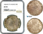 AK338, Mexico, Charles IV, 8 Reales 1806 MO TH, Mexico Mint, Silver, NGC AU58