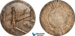 AK394, France & Russia, Nicholas II, 1900 Bronze Medal, Inauguration of the Alexander III bridge in Paris, Toned AU-UNC