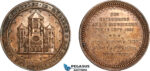 AK397, Germany, 1887 Silver Medal by Gube & Drentwett, Inauguration of the Jewish Synagogue, Toned AU