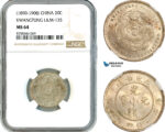 AK603, China, Kwangtung, 20 Cents ND (1890-1908), L&M-135, Silver, NGC MS64