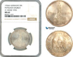 AK780, Germany, Third Reich, 5 Reichsmark 1934 A, Berlin Mint, Potsdam Church, Silver, NGC MS62
