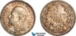 AK944, Bulgaria, Ferdiand I, 1 Lev 1891 KB, Kremnitz Mint, Silver, Light toning, XF
