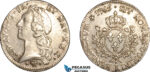 AK948, France, Louis XV, 1 Ecu 1765 L, Bayonne Mint, Silver, Cleaned VF-XF