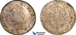 AK950, France, Louis XV, 1 Ecu 1774 Q, Perpignan Mint, Silver, Scratches, XF
