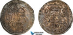 AK999, Netherlands, Overijssel, Ducaton "Silver Rider" 1734, Silver (31.89g) Saltwater damage, AU