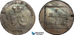 AL256, Russia, Moldavia & Wallachia, 2 Para / 3 Kopeks 1772, Sadogura Mint, Cleaned, AU
