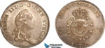 AL272, Sweden, Gustav III, 1/3 Riksdaler 1789-OL, Stockholm Mint, Silver, Toned, AU