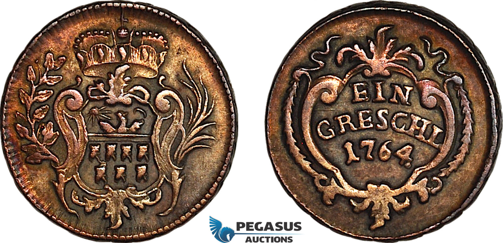 AL289, Transylvania, Maria Theresia, 1 Greschl 1764, Karlsburg (Alba Iulia) Mint, Cleaned, AU, Rare!