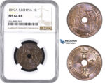 AA680, French Indo-China, 1 Centime 1897-A, Paris, NGC MS64RB