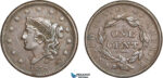 AA907, United States, Coronet Head Cent 1838, Philadelphia, Few marks, XF