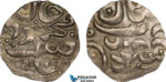 AB105, India, Ladakh, Mahmud Khan, Jau Yr. 14, Silver (2.28g) Toned XF