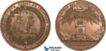 AB203, Sweden, Bronze Masonic Medal 1850 (Ø43mm, 33.6g) by Lundgren, Wedding of Crown Prince Karl