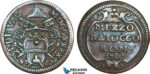 AB360, Italy, Papal, Sede Vacante, 1/2 Baiocco 1740, Rome, Brown AU