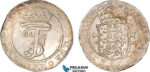 AB418, Denmark, Frederik III, Krone (4 Mark) 1669 GK, Silver (21.12g) Hede 113A, Toned EF