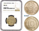 AB534, Estonia, 10 Mark 1925, NGC MS62