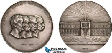 AB584, Greece, Silver Medal 1902 (Ø54mm, 72.8g) by Jakobides National Bank 60 Years Anniversary, Very Rare!