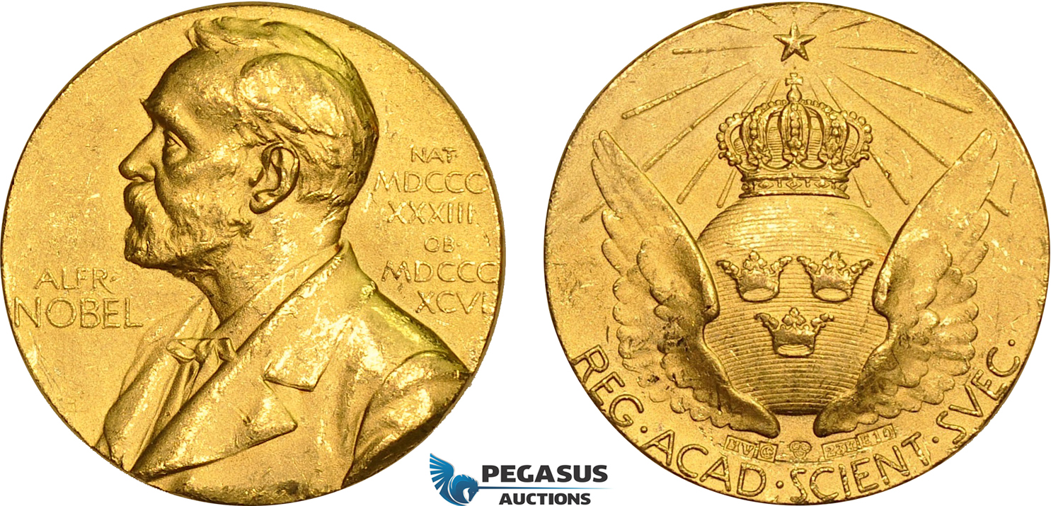 AC134, Sweden, Gold (E10=1979) (Ø26.8mm, 20.08g) Alfred Nobel, Committee for Physics