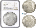 AC144, France, Louis XVI, Ecu 1790-I, Limoges, Silver, NGC MS60