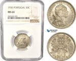 AC476-R, Portugal, 50 Centavos 1930, NGC MS64