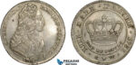 AC557, Denmark, Christian VI, 4 Mark (Krone) 1731 CW, Copenhagen, Silver, VF-XF