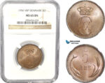 AC801, Denmark, Christian IX, 5 Øre 1906, Copenhagen, NGC MS65BN