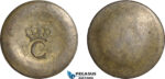 AC889, French Colonies (West Indies) Louis XVI, Stampee ND (1779) Brass, AU