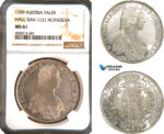 AC901, Austria, Maria Theresia, Taler 1759, Hall, Silver (Eyp. 79 var.) NGC MS61
