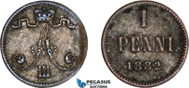 AD058, Finland (under Russia) Alexander III, 1 Penni 1882, aVF