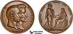 AD086, Denmark, Christian IX, Bronze Medal 1879 (Ø47mm, 68.1g) by Conradsen, Copenhagen University, Owl, Minerva