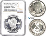 AD175-R, United Arab Emirates, Ajman, 7.5 Riyals 1970 ASSAY, Aluminum, NGC PF67UC