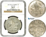 AD500, Ottoman Empire, Turkey, Abdülhamid I, Piastre AH1187/2, Qustantiniye (Istanbul) NGC MS63