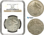 AD501, Ottoman Empire, Turkey, Abdülhamid I, Piastre AH1187/13, Qustantiniye (Istanbul) NGC MS62