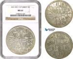 AD503, Ottoman Empire, Turkey, Abdülhamid I, 2 Zolota AH1187/10, Islambul (Istanbul) NGC MS63