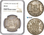 AE291, Mexico, Philip V, 8 Reales 1745 Mo MF, Mexico City, Silver, NGC MS64