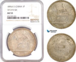AE649, French Indo-China, Piastre 1895-A, Paris, Silver "27.215 GR." NGC AU53