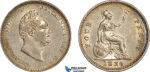 AF025, Great Britain, William IV, Maundy Fourpence 1836, London, Silver, AU