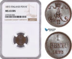 AF176, Finland, Alexander II. of Russia, 1 Penni 1873, NGC MS65BN