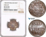 AF584, Netherlands, Utrecht, 1 Duit 1788, NGC MS66BN
