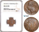 AF909, Iraq, Ghazi I, 1 Fils AH1357/1938, NGC MS63BN