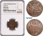 AF947, Netherlands, Utrecht, Duit 1785, NGC MS66BN, Pop 1/0