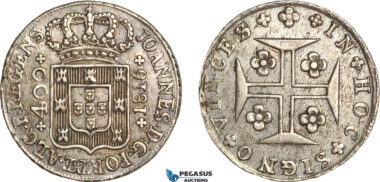 AG676, Portugal, Joannes VI, 400 Reis 1816, Lisbon, Silver, XF