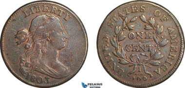 AG684, United States, Draped Bust Large 1 Cent 1803, Fine