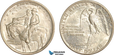 AG707, United States, Stone Mountain Memorial Half Dollar (50C) 1925, Philadelphia, Silver, UNC