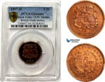 AG942, British North Borneo, 1/2 Cent 1907 H, Heaton Mint, KM# 1, PCGS UNC Details