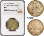 AG975, Lithuania, 5 Litai 1936, Jonas Basanavicius, Silver, KM# 82, NGC MS61