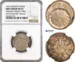 AH315, Germany, Wilhelm I, 1 Mark 1876, Silver, Mint Error, NGC MS63