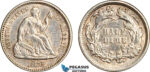 AH916, United States, Seated Liberty Half Dime 1872, Silver, Philadelphia Mint, Cleaned AU
