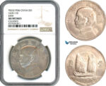 AH949, China "Junk" Dollar Yr. 23 (1934) Silver, L&M-110, NGC AU Det.