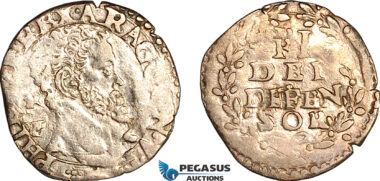AI641, Italy, Sicily, Philip II, 1 Carlino ND (1554-98), Napoli Mint, Silver, Weak struck, VF-EF