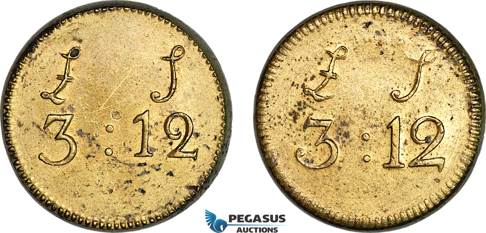 AJ126, Portugal & Brazil, Monetary Weight for 12800 Reis, 3 Pound 12, Light scratch, (28.53g) EF